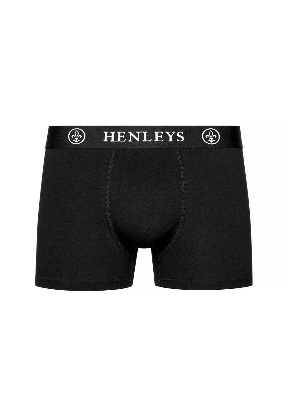 Henleys Black McBlacken Boxers 12 pack