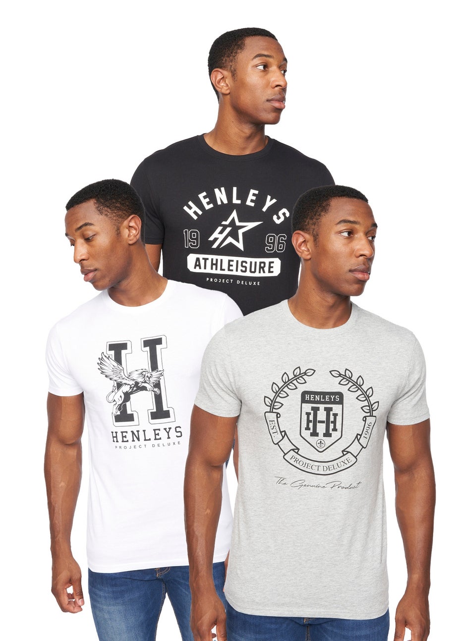 Henleys Assorted Upton T-Shirt 3 pack
