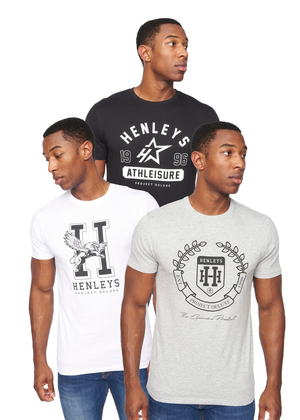 Henleys Assorted Upton T-Shirt 3 pack