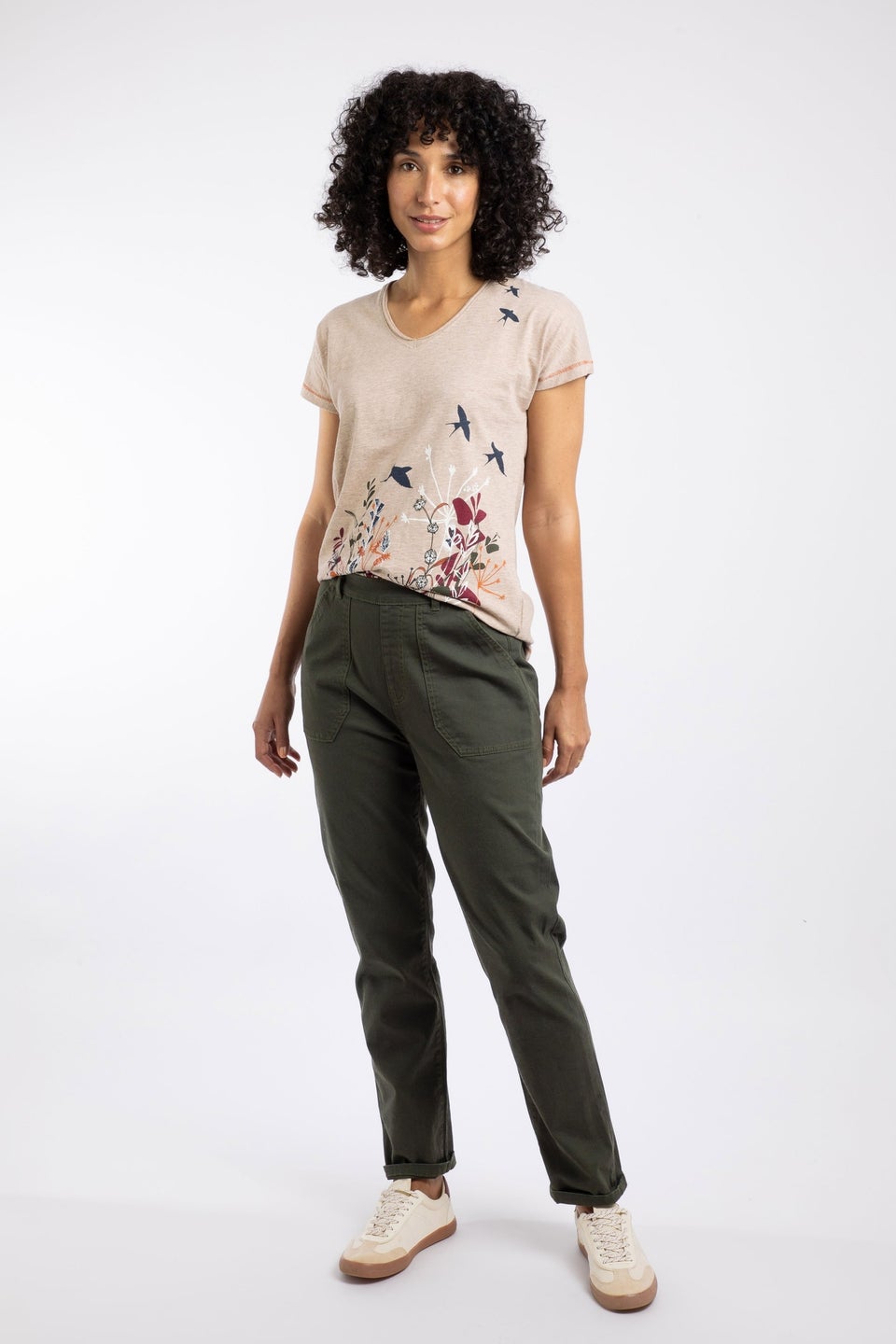 Weird Fish Anthracite Malorri Chino Trousers