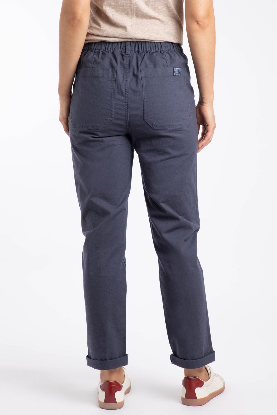 Weird Fish Navy Malorri Chino Trousers