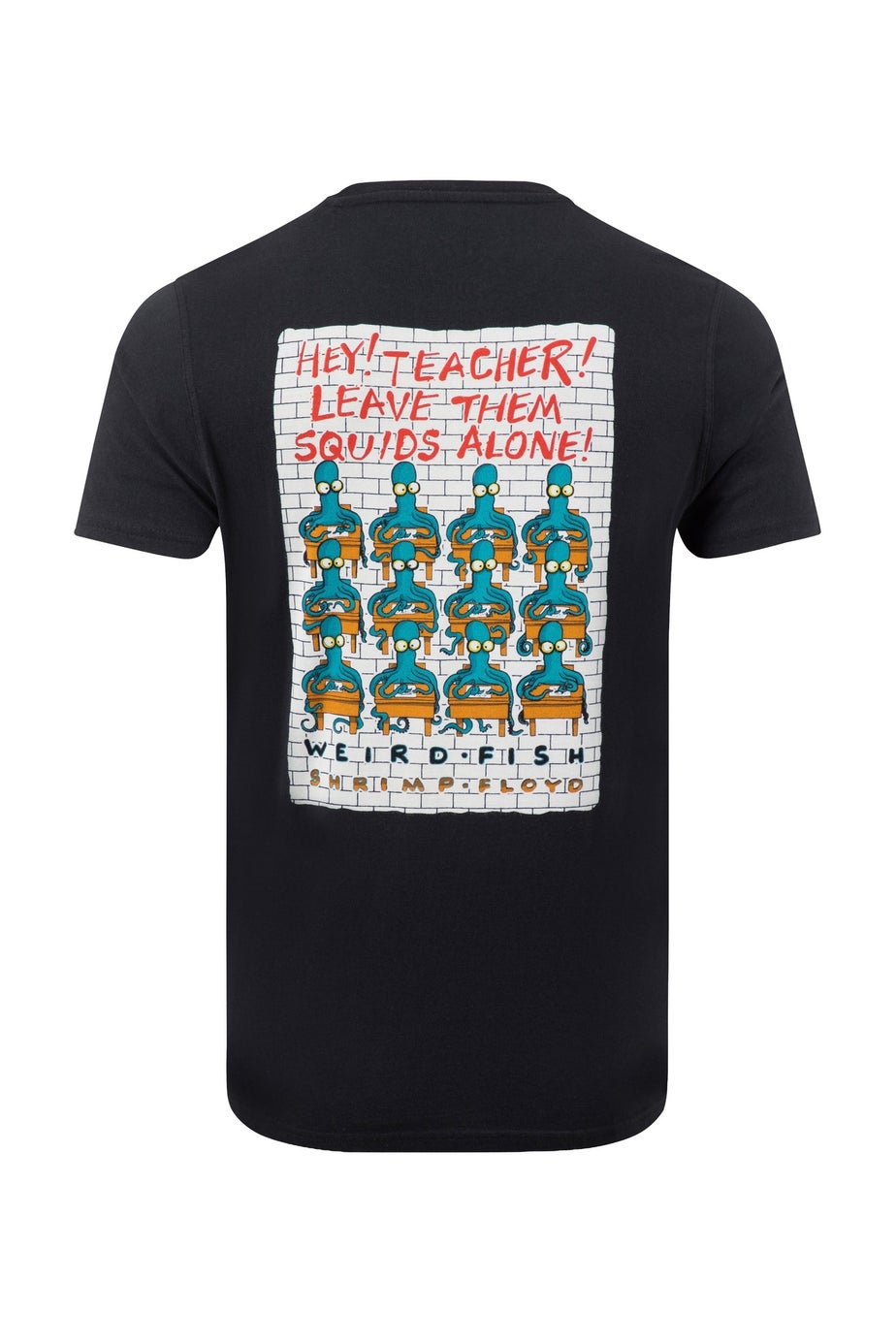Weird Fish Black Hey Teacher Back Print Artist T-Shirt