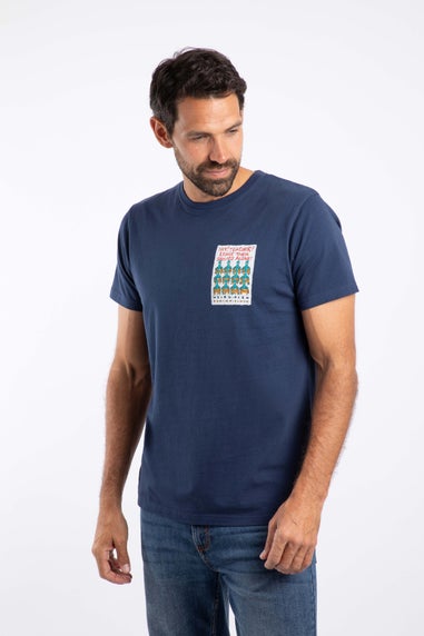 Weird Fish Dark Blue Hey Teacher Back Print Artist T-Shirt