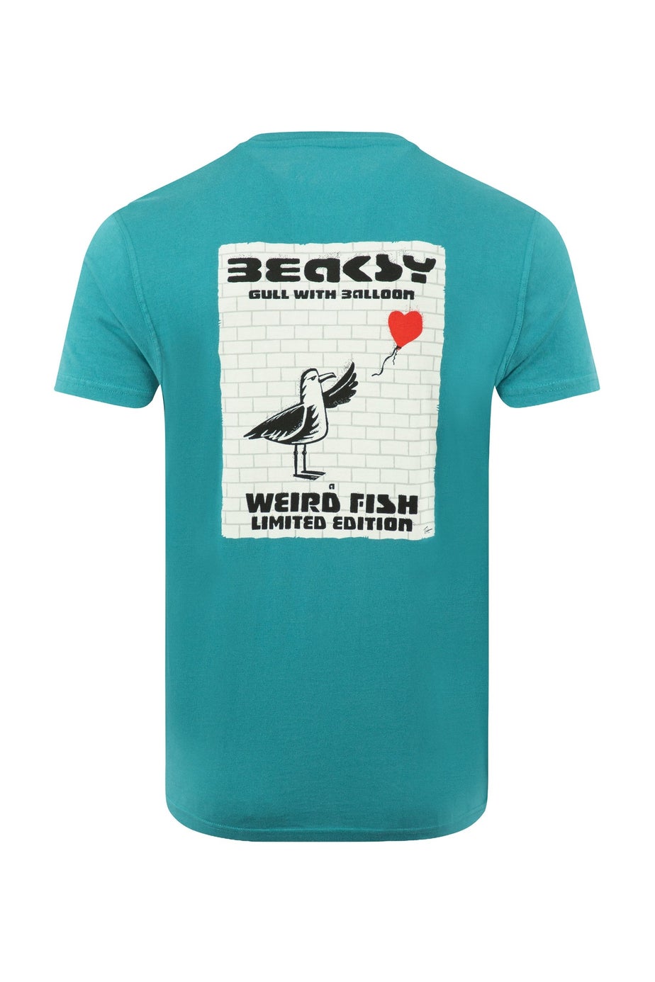 Weird Fish Deep Teal Beaksy Back Print Artist T-Shirt