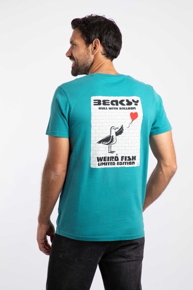Weird Fish Deep Teal Beaksy Back Print Artist T-Shirt