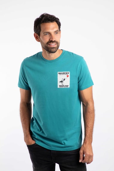 Weird Fish Deep Teal Beaksy Back Print Artist T-Shirt