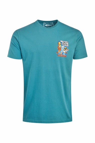 Weird Fish Deep Teal Fawlty Trouters Back Print Artist T-Shirt