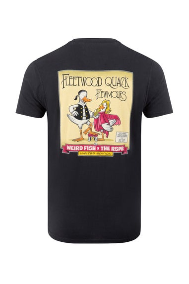 Weird Fish Black Flewmours Back Print RSPB Artist T-Shirt