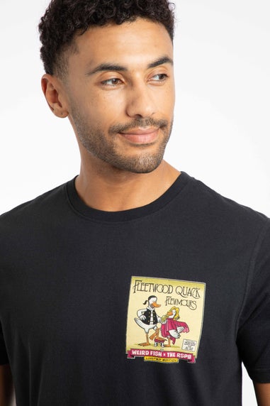 Weird Fish Black Flewmours Back Print RSPB Artist T-Shirt