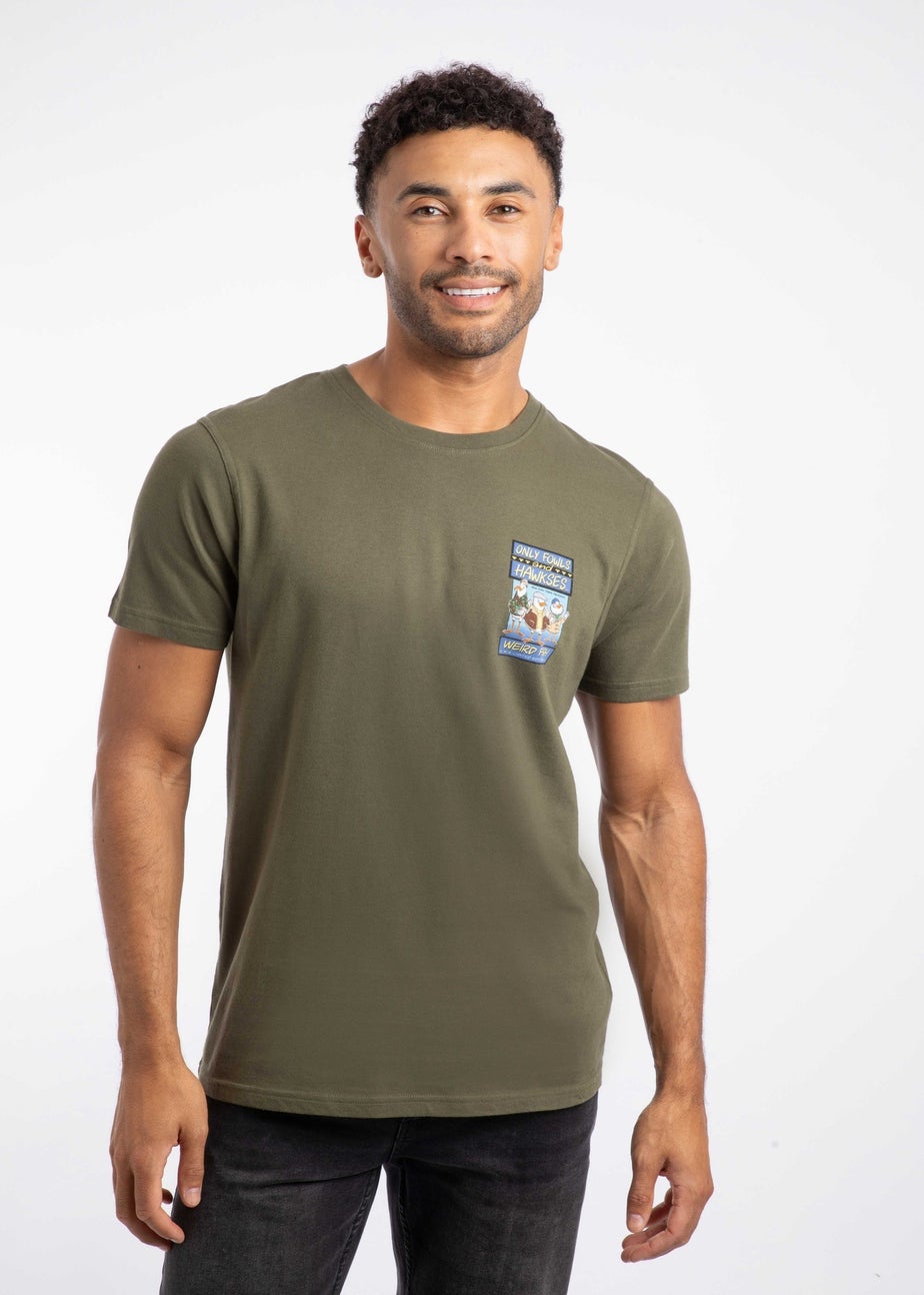 Weird Fish Deep Lichen Green Only Fowls & Hawkses Back Print Artist T-Shirt