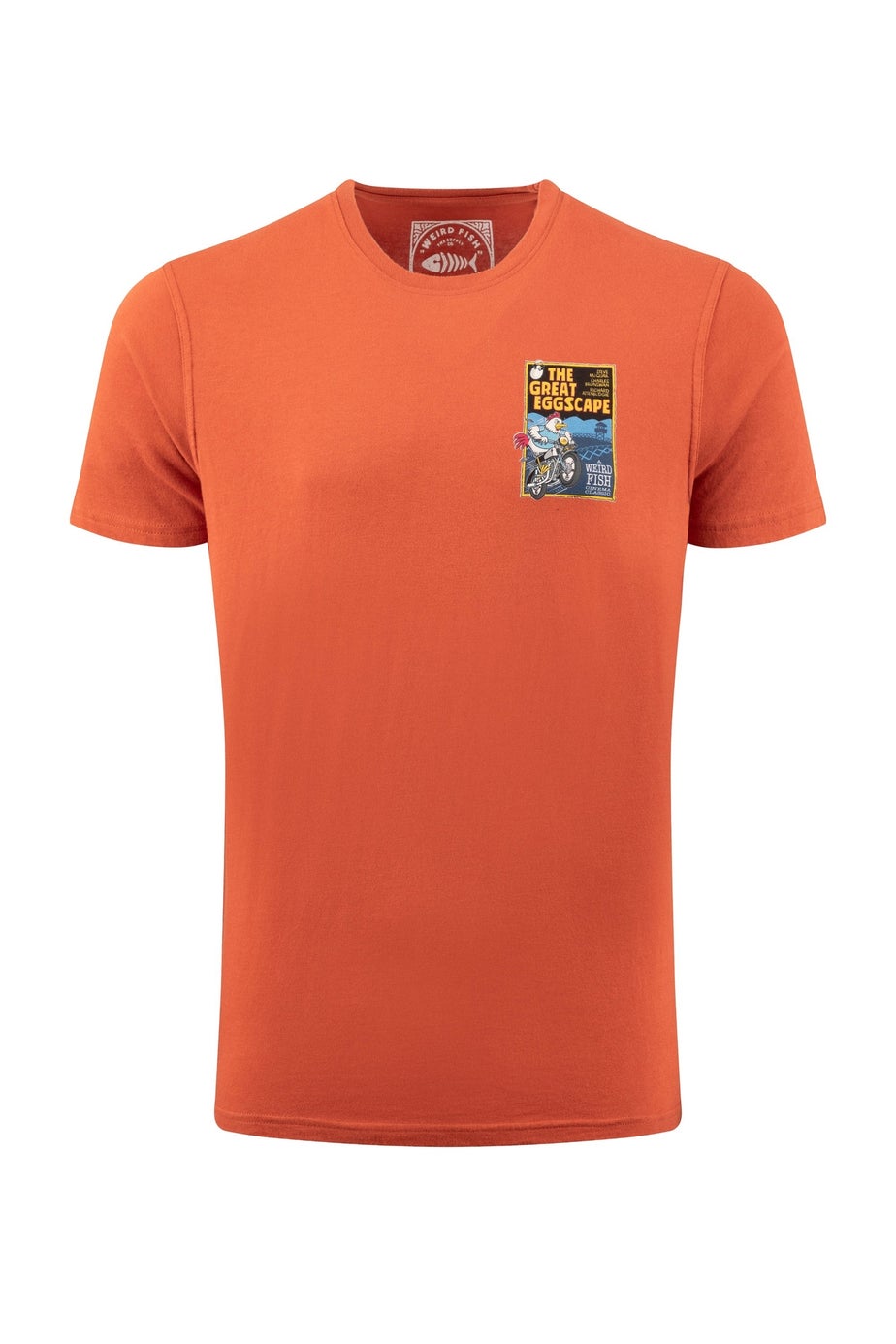 Weird Fish Rust Leaves The Great Eggscape Back Print Artist T-Shirt