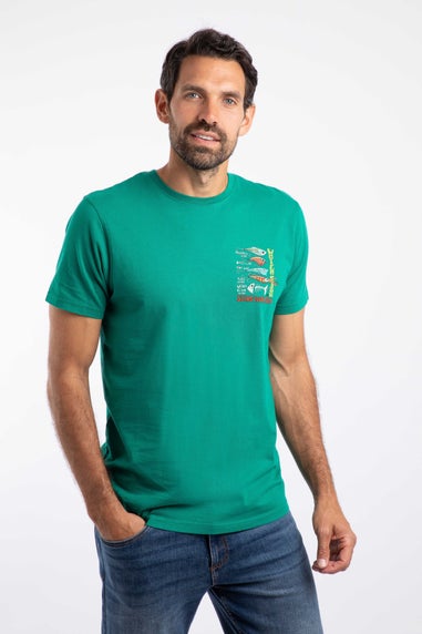 Weird Fish Green Ivy Sling Your Hook Back Print Artist T-Shirt