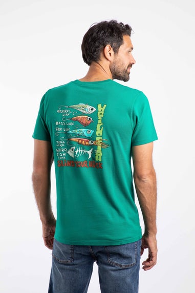Weird Fish Green Ivy Sling Your Hook Back Print Artist T-Shirt