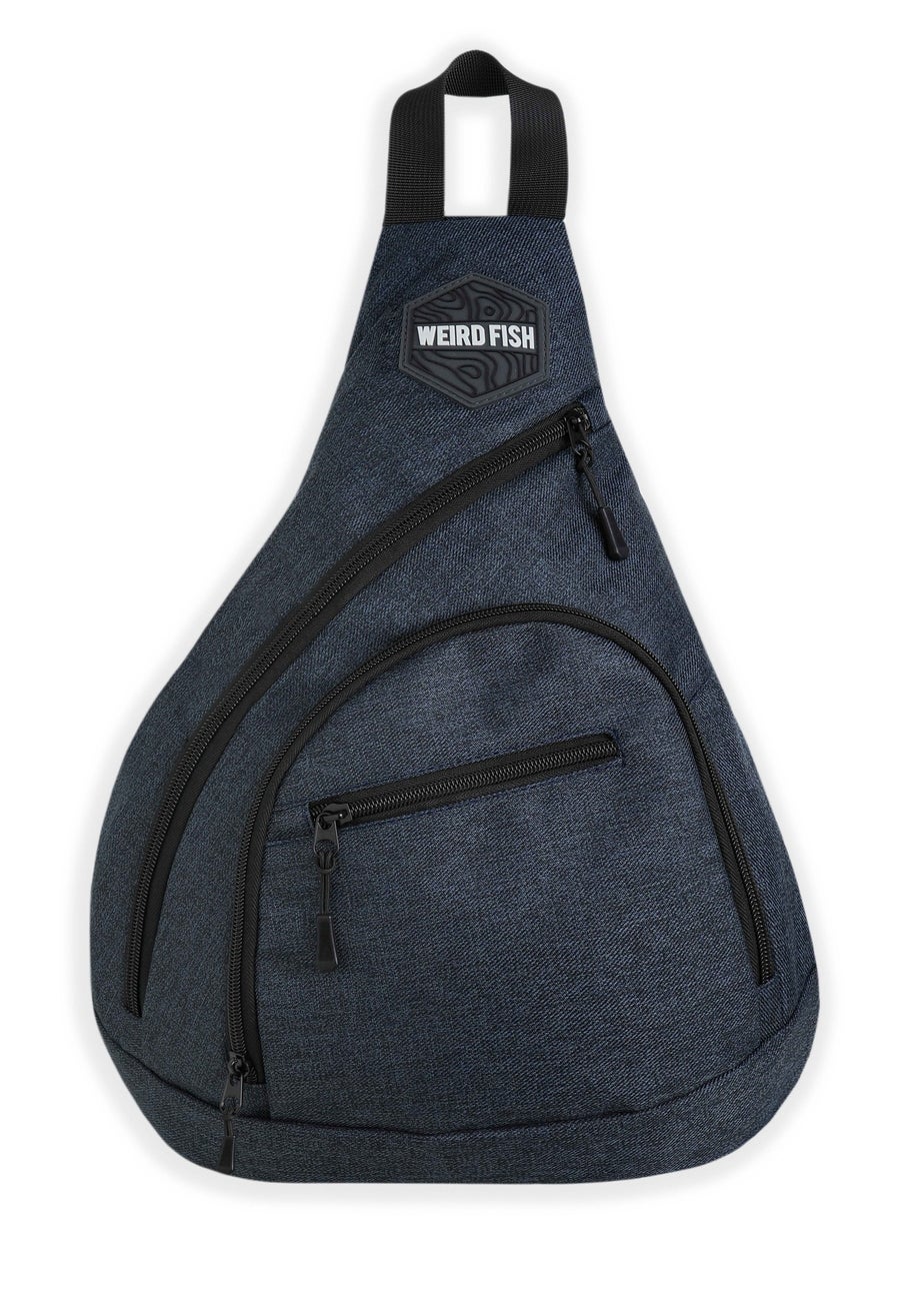 Weird Fish Navy Hedland Mono Strap Bag