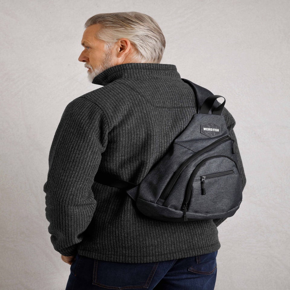 Weird Fish Navy Hedland Mono Strap Bag