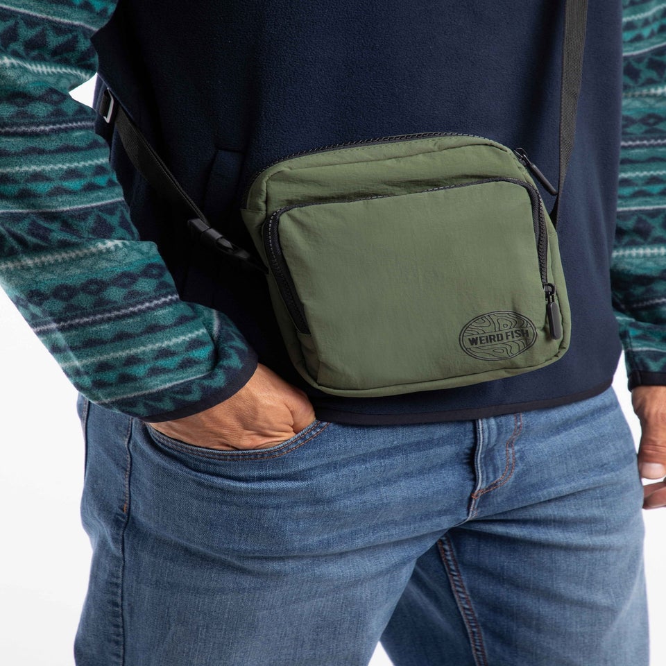 Weird Fish Artichoke Green Nanga  Cross Body Bag