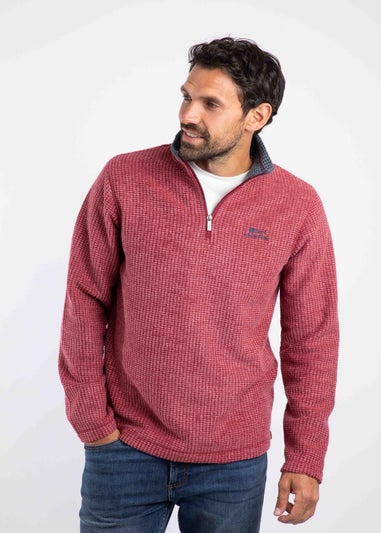 Weird Fish Rhubarb Newark 1/4 Zip Grid Fleece