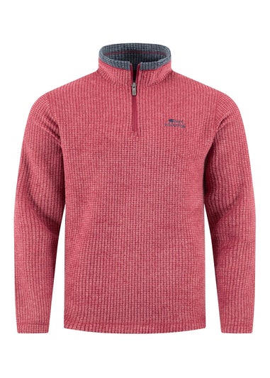 Weird Fish Rhubarb Newark 1/4 Zip Grid Fleece