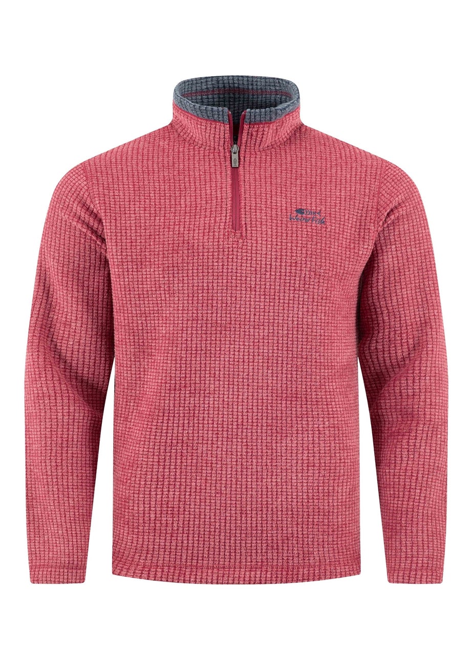 Weird Fish Rhubarb Newark 1/4 Zip Grid Fleece