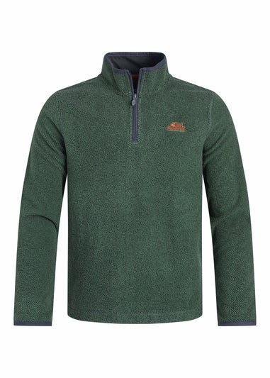 Weird Fish Shaded Spruce Errill 1/4 Zip Textured Fleece