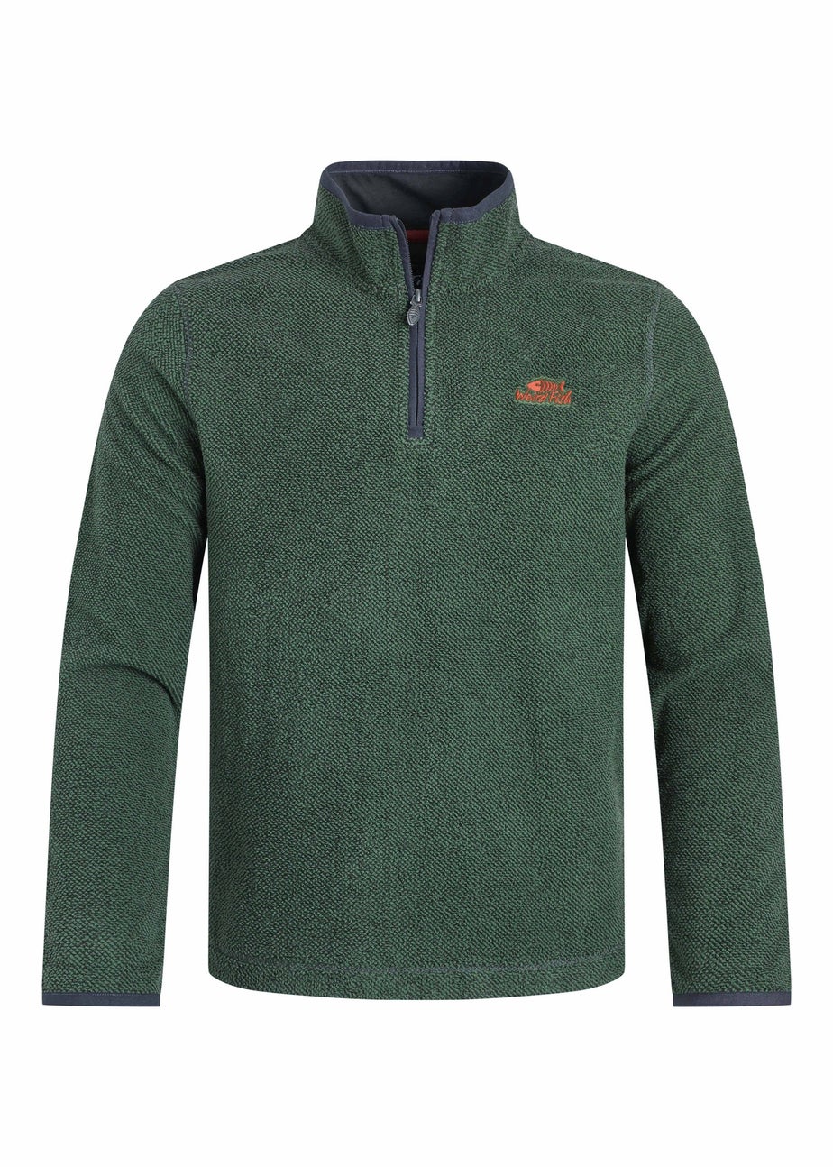 Weird Fish Shaded Spruce Errill 1/4 Zip Textured Fleece