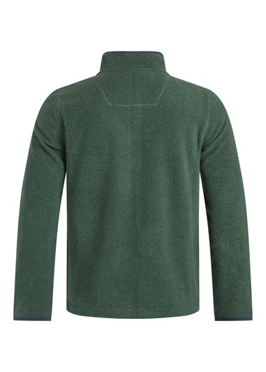 Weird Fish Shaded Spruce Errill 1/4 Zip Textured Fleece