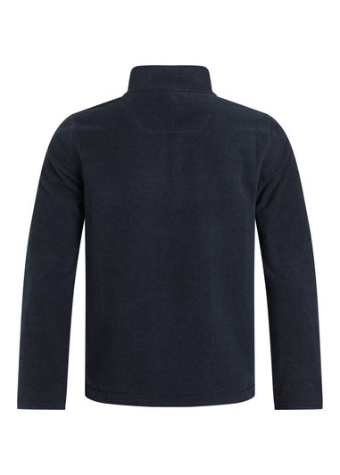 Weird Fish Midnight Errill 1/4 Zip Textured Fleece