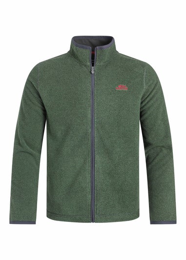 Weird Fish Shaded Spruce Merrill Full Zip Textured Fleece