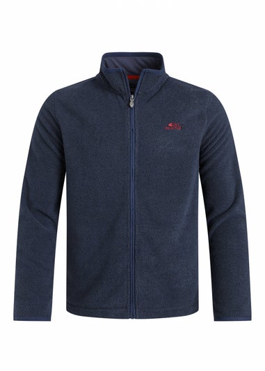 Weird Fish Midnight Merrill Full Zip Textured Fleece