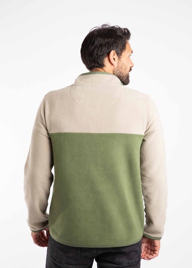 Weird Fish Artichoke Tristan 1/4 Zip Colour Block Microfleece