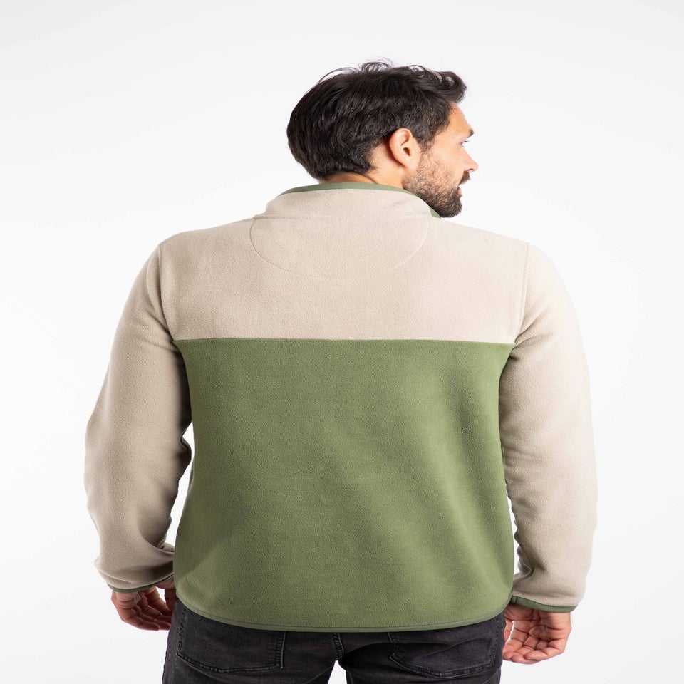 Weird Fish Artichoke Tristan 1/4 Zip Colour Block Microfleece