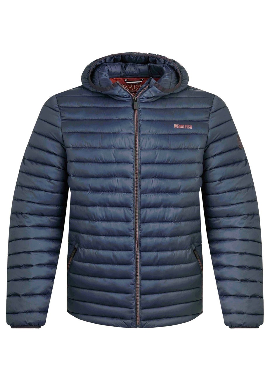 Weird Fish Navy Flete Lightweight Showerproof Padded Jacket