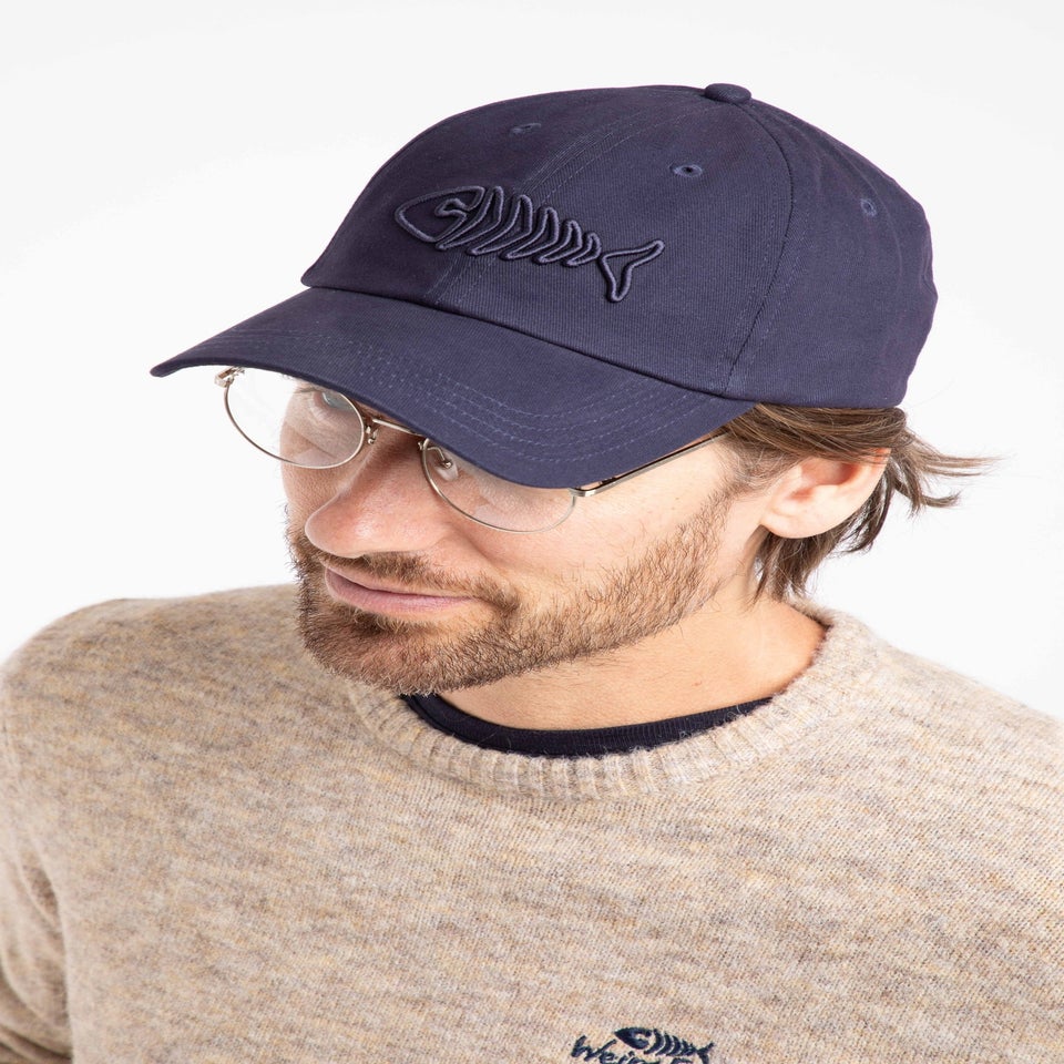 Weird Fish Navy Bude Branded Twill Cap