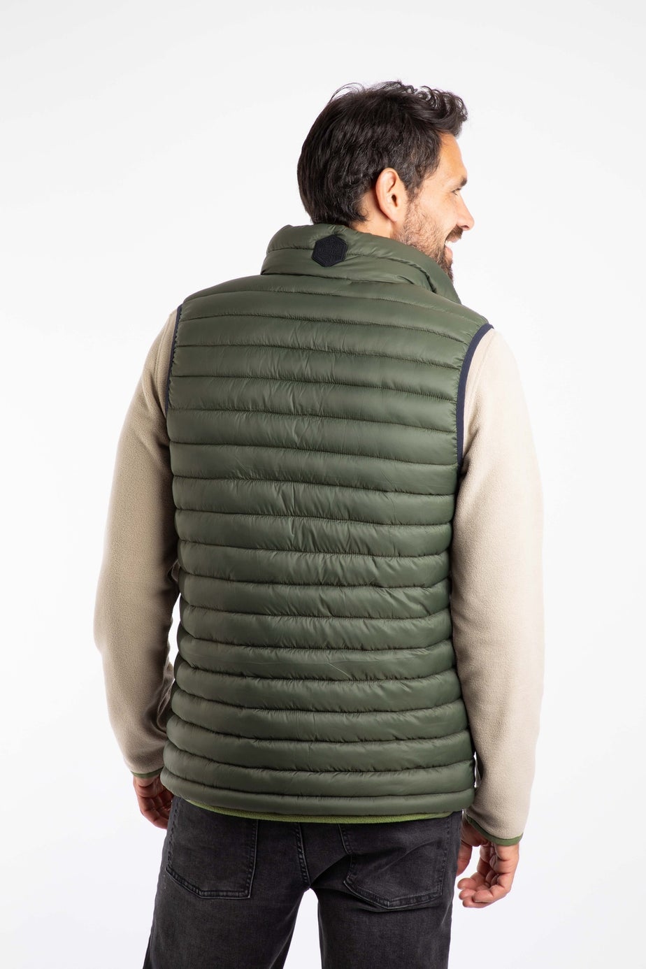 Weird Fish Deep Lichen Green Langtree Lightweight Showerproof Padded Gilet
