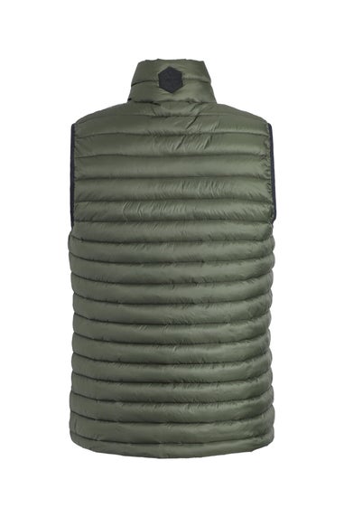 Weird Fish Deep Lichen Green Langtree Lightweight Showerproof Padded Gilet