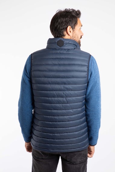 Weird Fish Navy Langtree Lightweight Showerproof Padded Gilet
