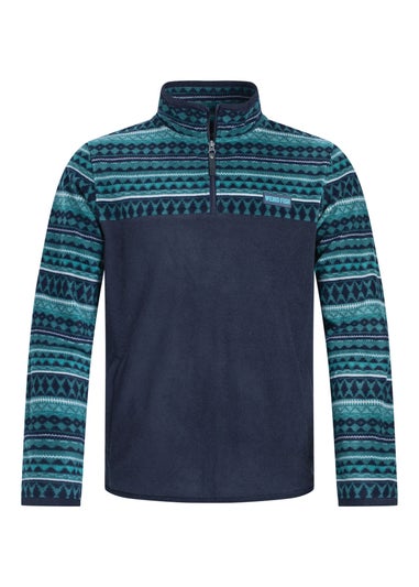 Weird Fish Cedar Green Gilbert 1/4 Zip Printed Microfleece