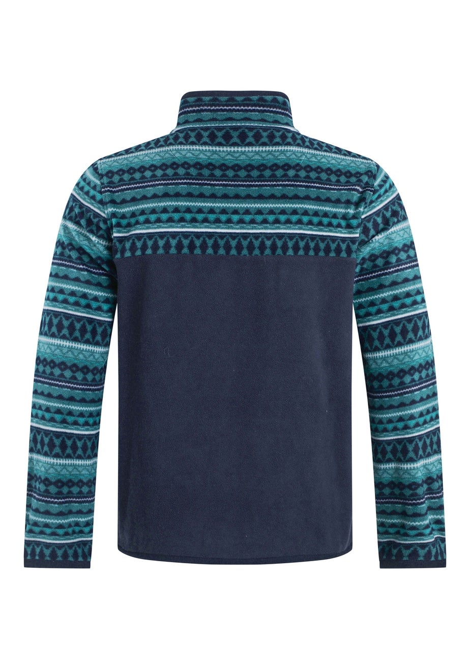 Weird Fish Cedar Green Gilbert 1/4 Zip Printed Microfleece