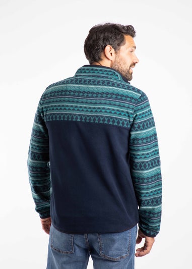 Weird Fish Cedar Green Gilbert 1/4 Zip Printed Microfleece