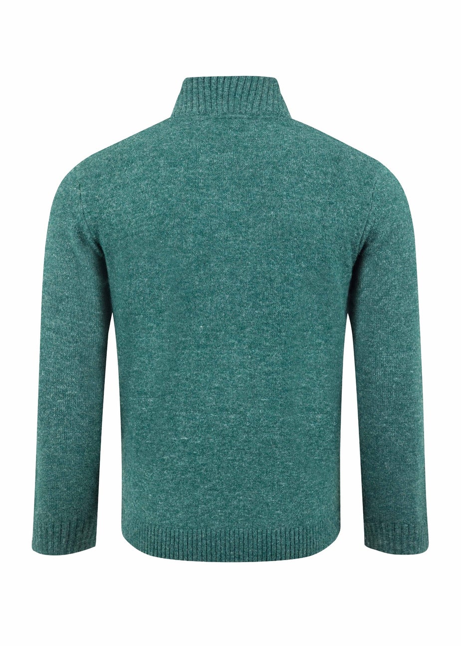 Weird Fish Deep Teal Altwood 1/4 Zip Jumper