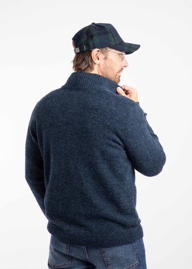 Weird Fish Navy Altwood 1/4 Zip Jumper