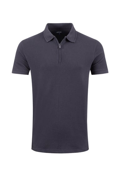 Weird Fish Midnight Murray 1/4 Zip Textured Jersey Polo