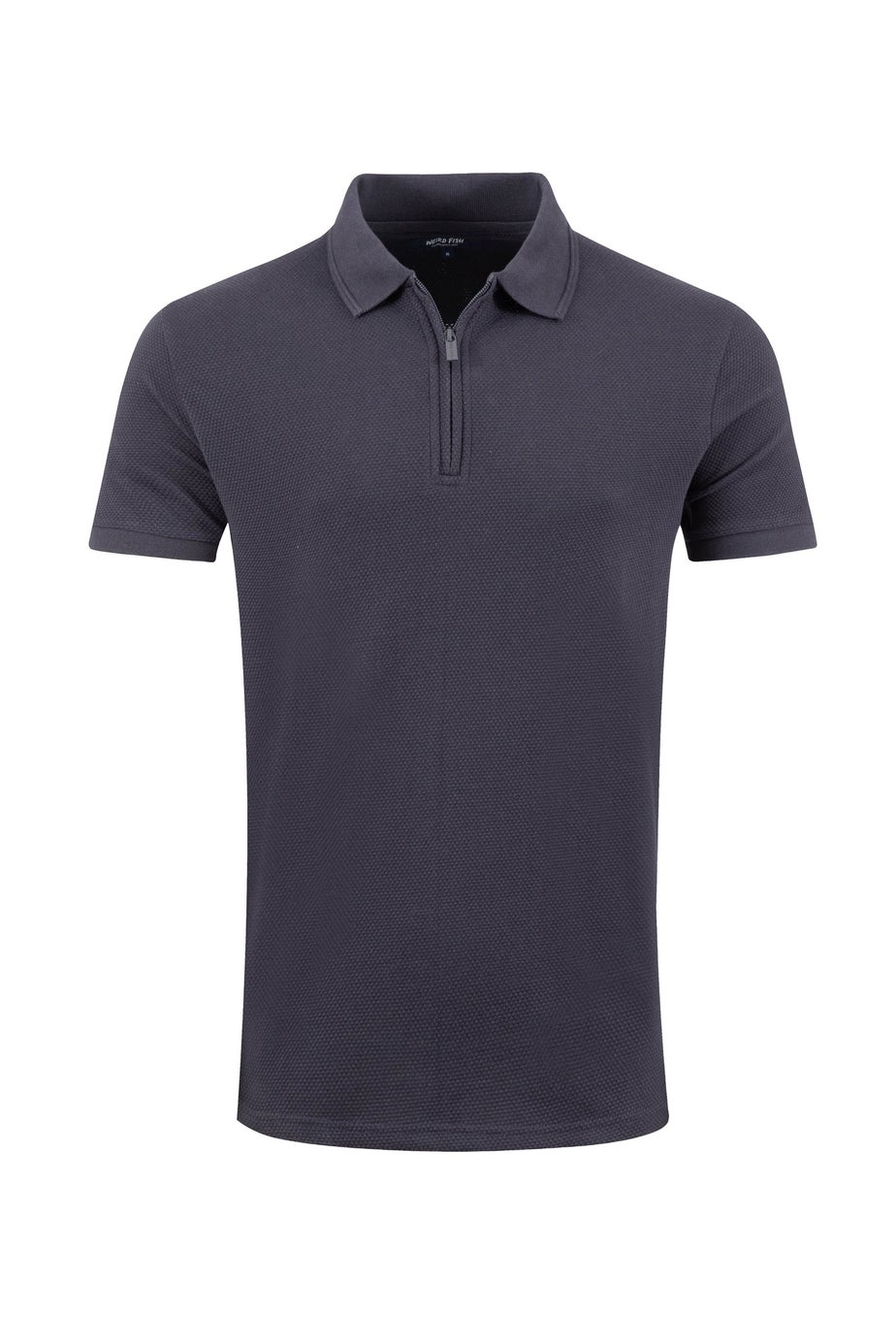 Weird Fish Midnight Murray 1/4 Zip Textured Jersey Polo