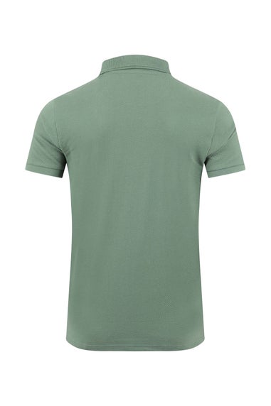 Weird Fish Army Green Murray 1/4 Zip Textured Jersey Polo