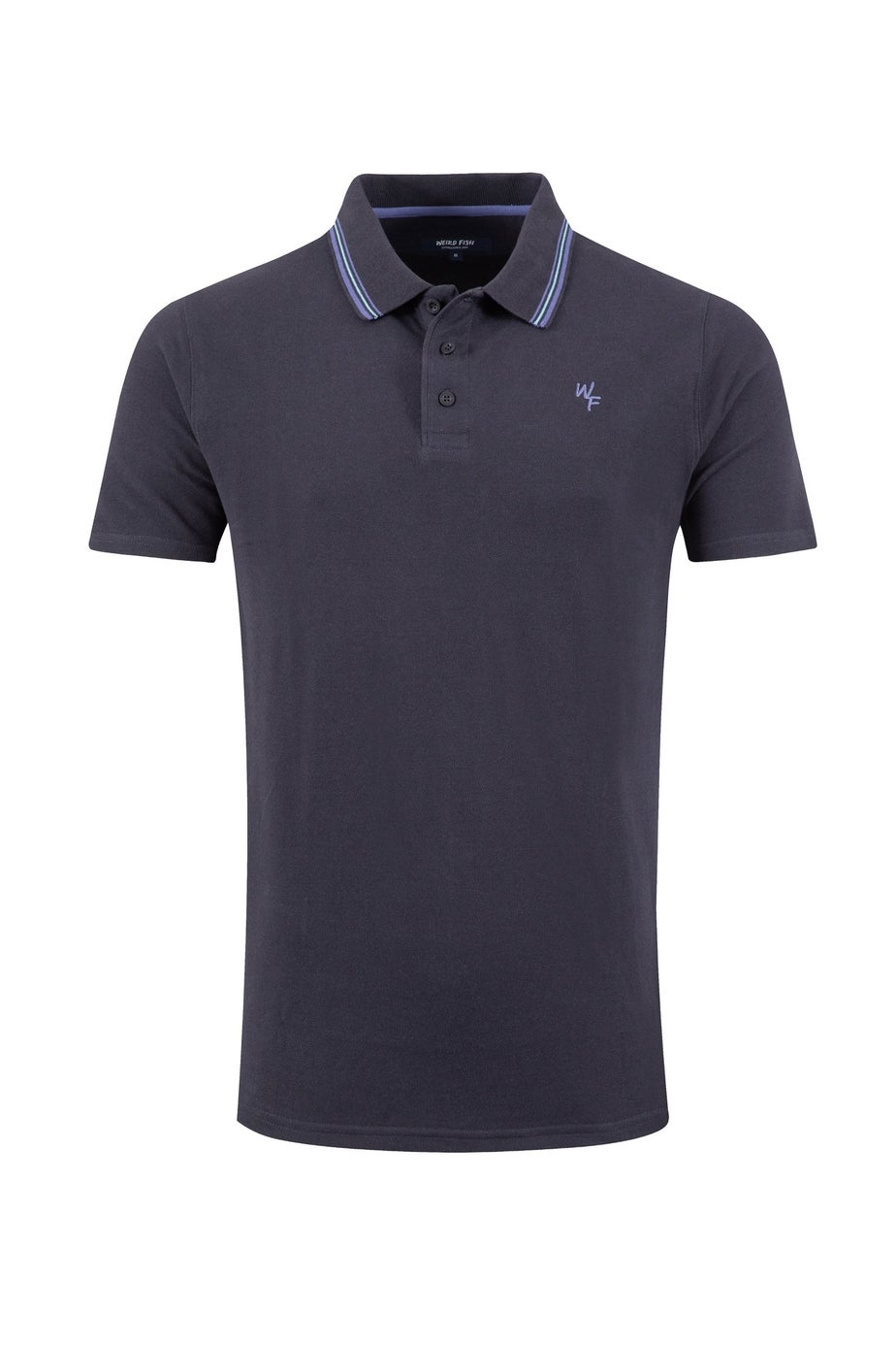 Weird Fish Midnight Dylan Tipped Collar Polo Shirt