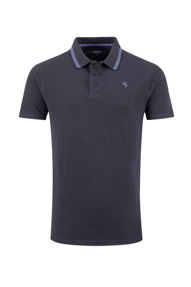 Weird Fish Midnight Dylan Tipped Collar Polo Shirt