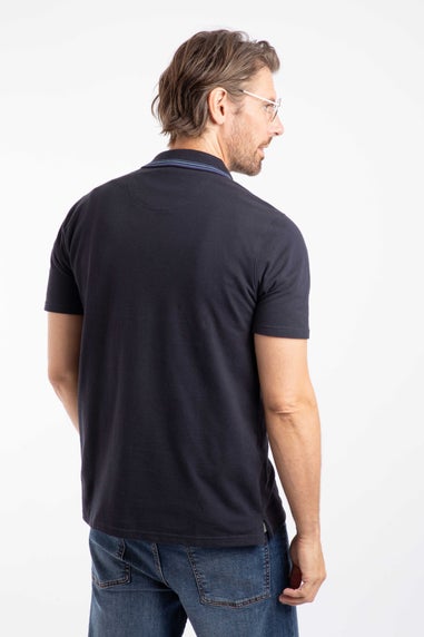 Weird Fish Midnight Dylan Tipped Collar Polo Shirt