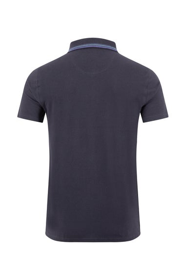 Weird Fish Midnight Dylan Tipped Collar Polo Shirt