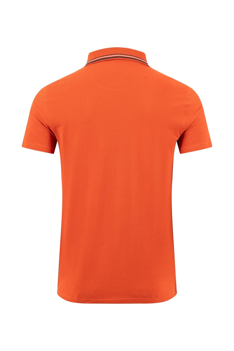 Weird Fish Rust Leaves Dylan Tipped Collar Polo Shirt