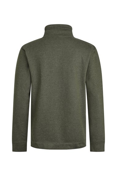 Weird Fish Fir Green Brampton 1/4 Zip Sweatshirt